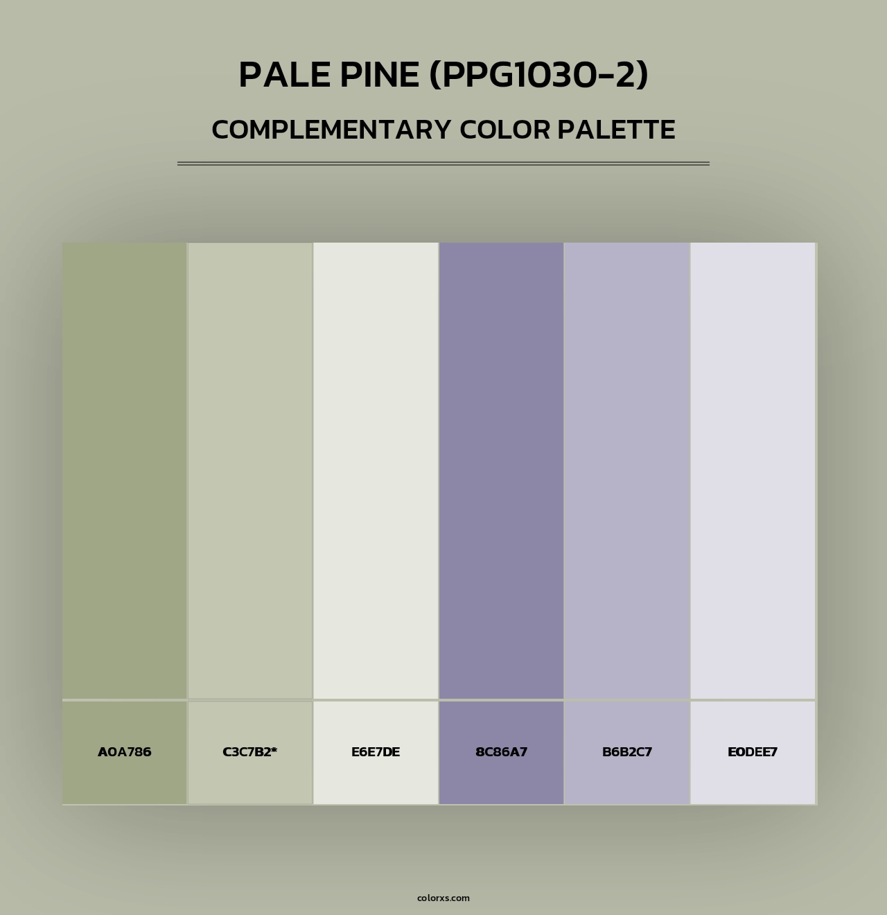 Pale Pine (PPG1030-2) - Complementary Color Palette
