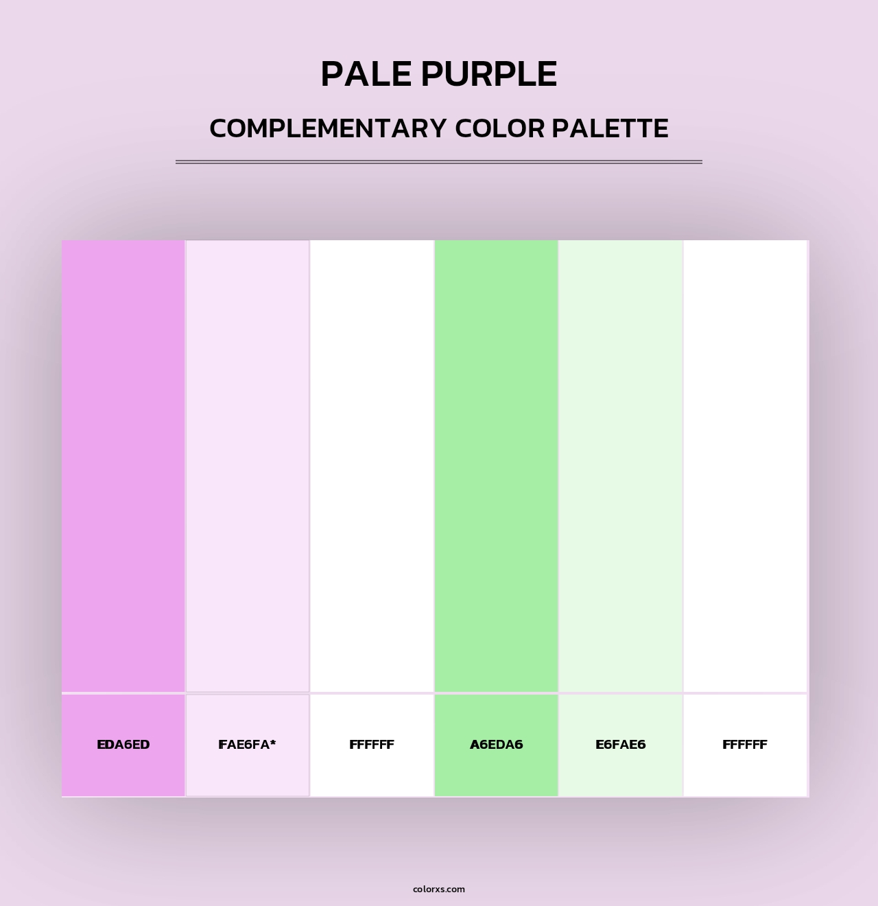 Pale Purple - Complementary Color Palette