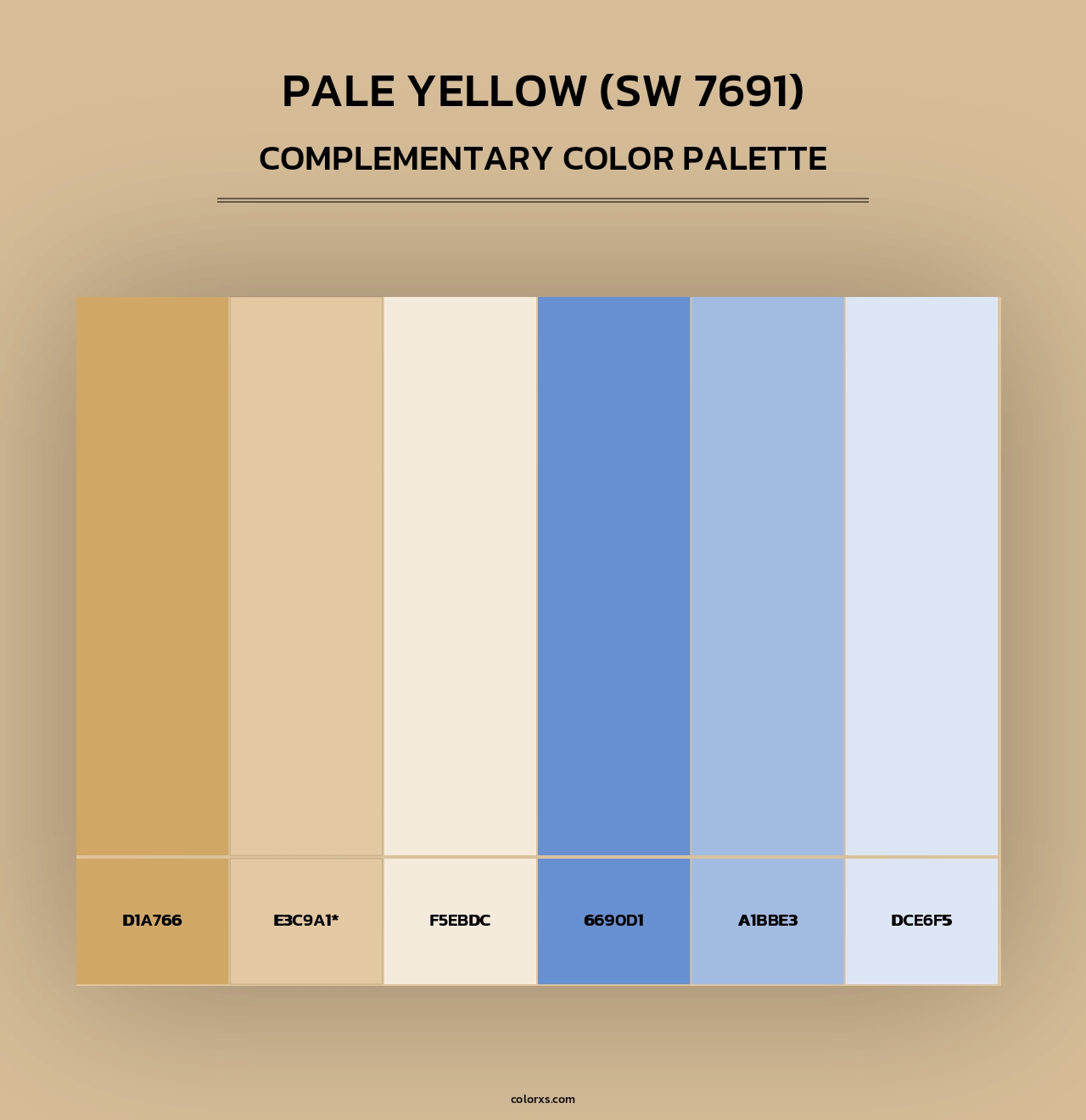 Pale Yellow (SW 7691) - Complementary Color Palette