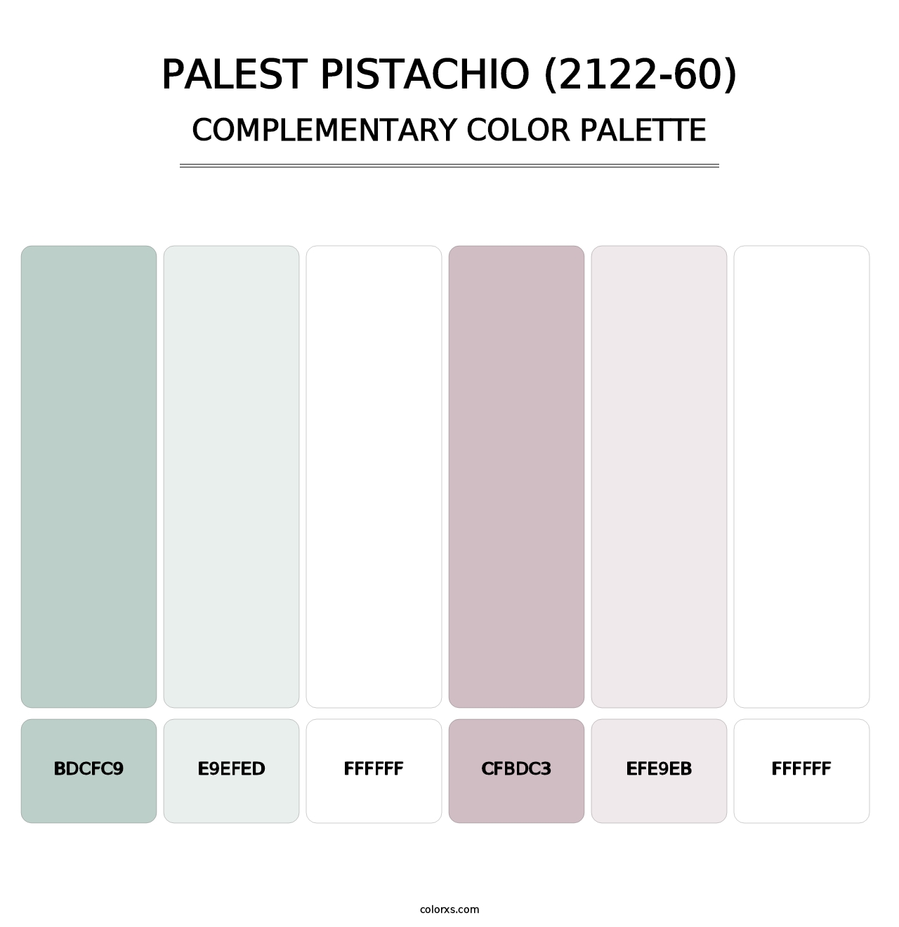 Palest Pistachio (2122-60) - Complementary Color Palette