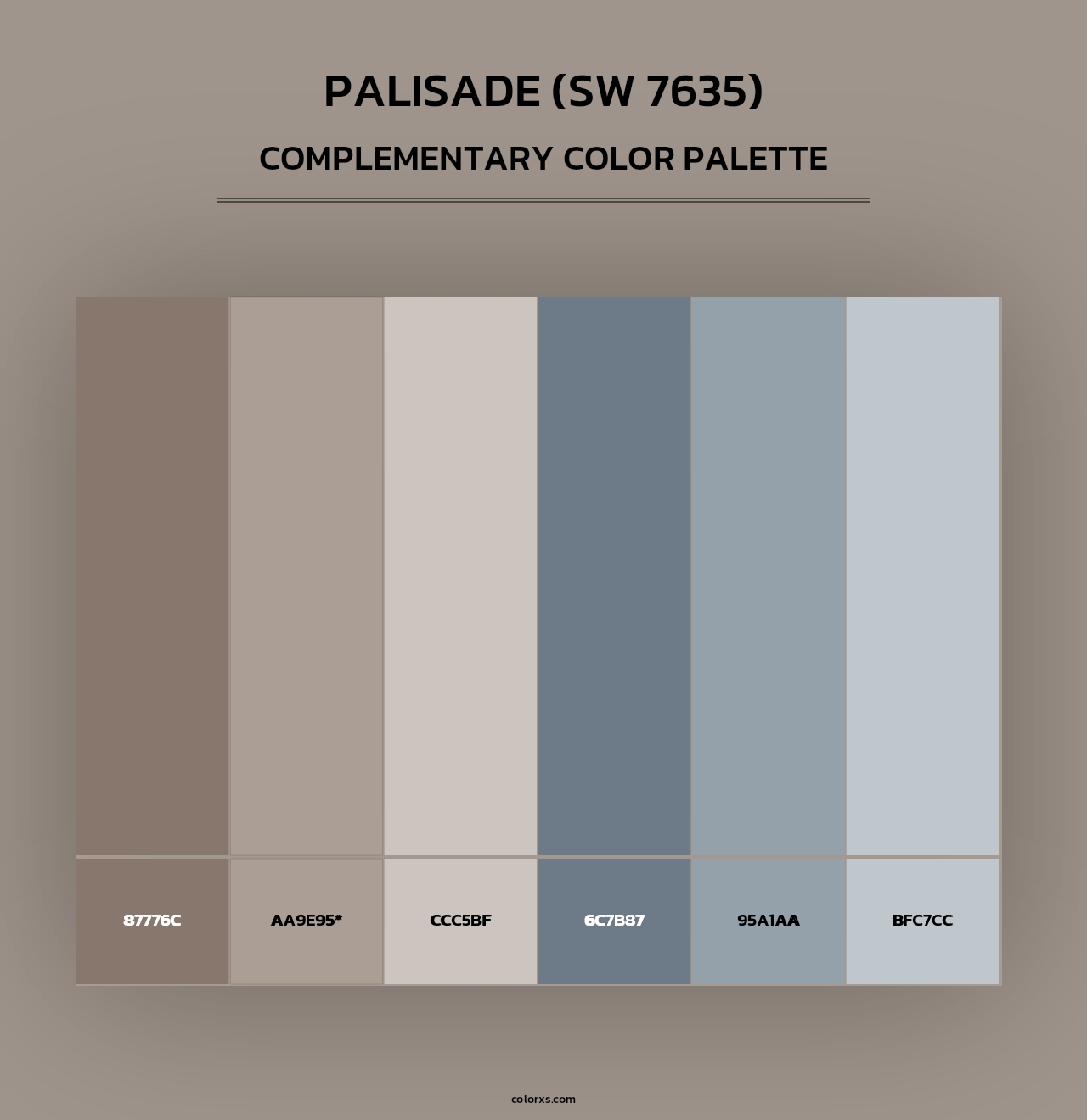 Palisade (SW 7635) - Complementary Color Palette