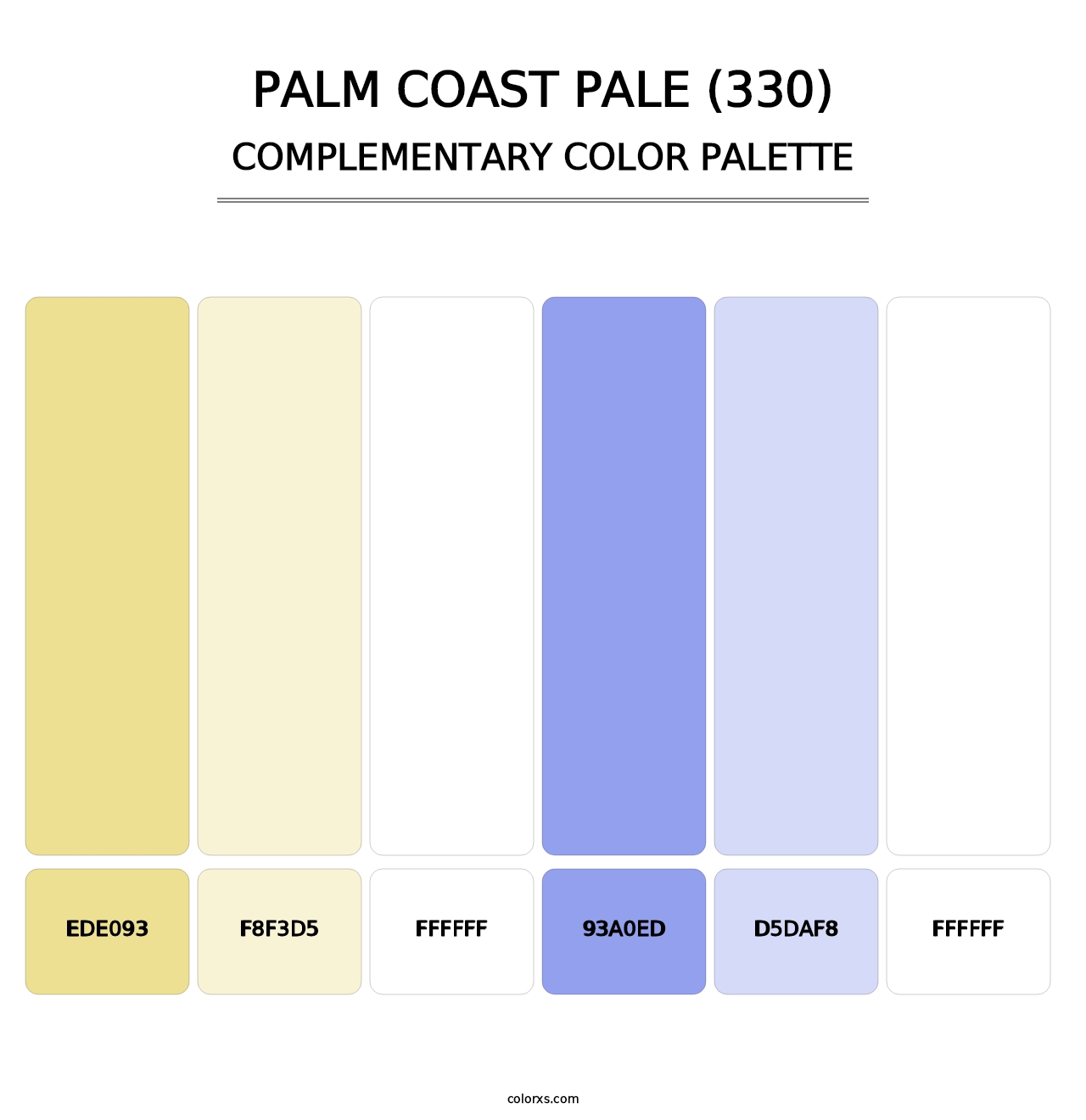 Palm Coast Pale (330) - Complementary Color Palette