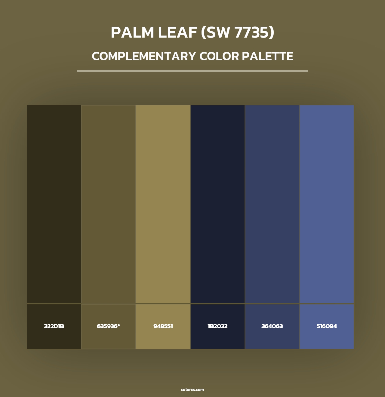 Palm Leaf (SW 7735) - Complementary Color Palette