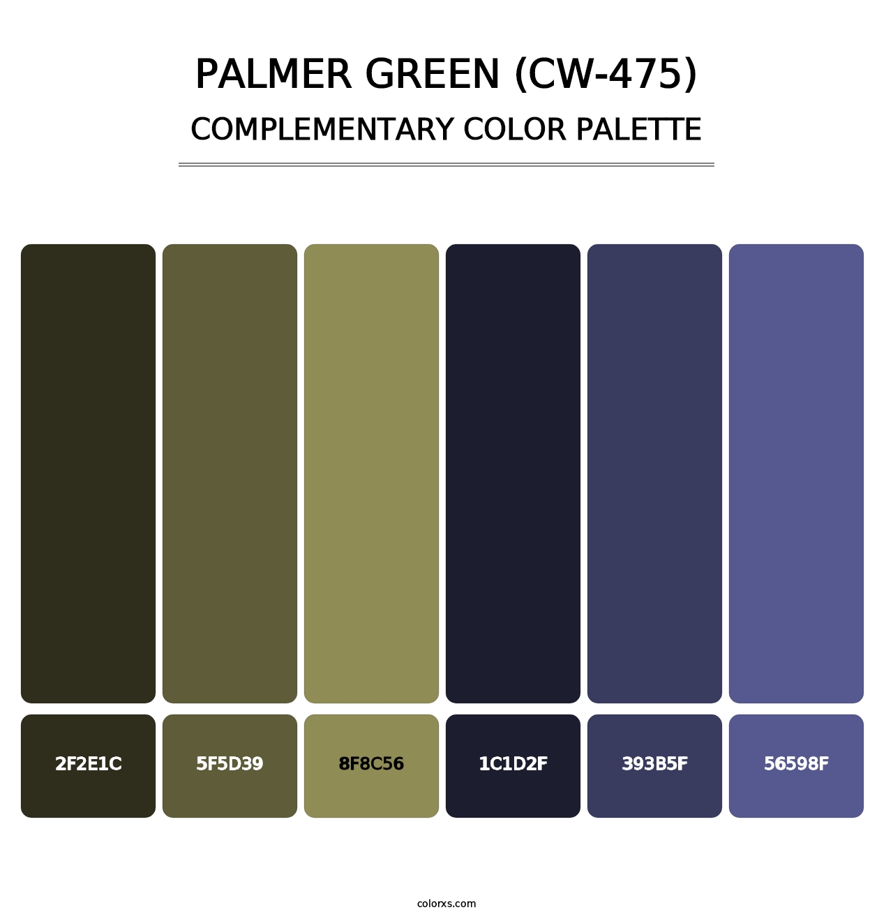 Palmer Green (CW-475) - Complementary Color Palette