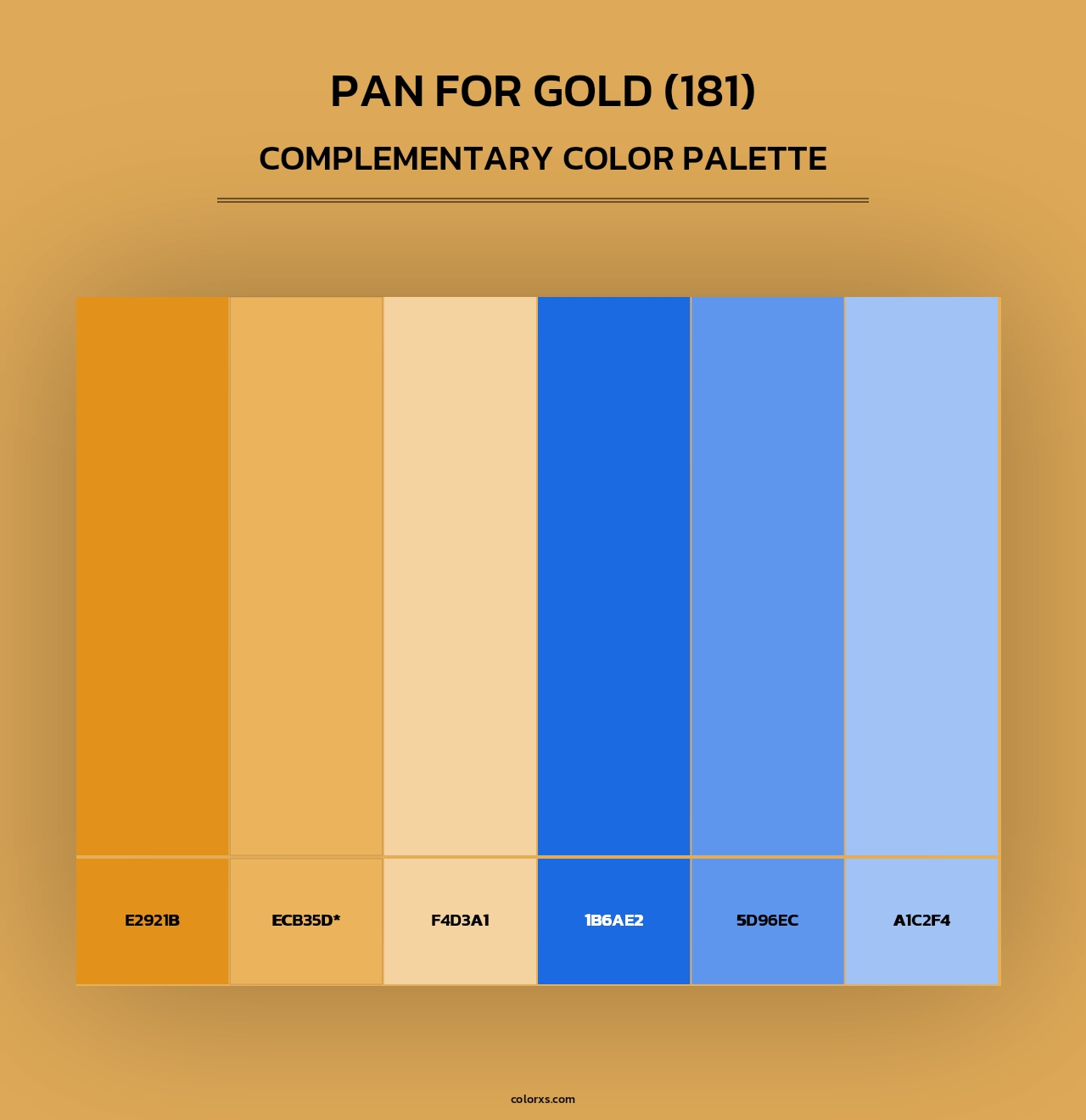 Pan for Gold (181) - Complementary Color Palette