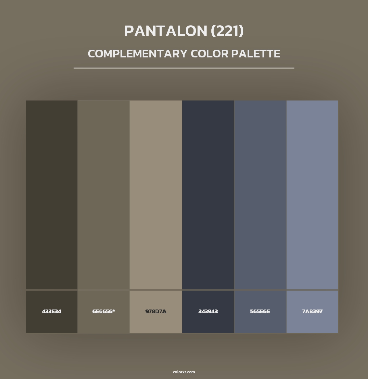 Pantalon (221) - Complementary Color Palette