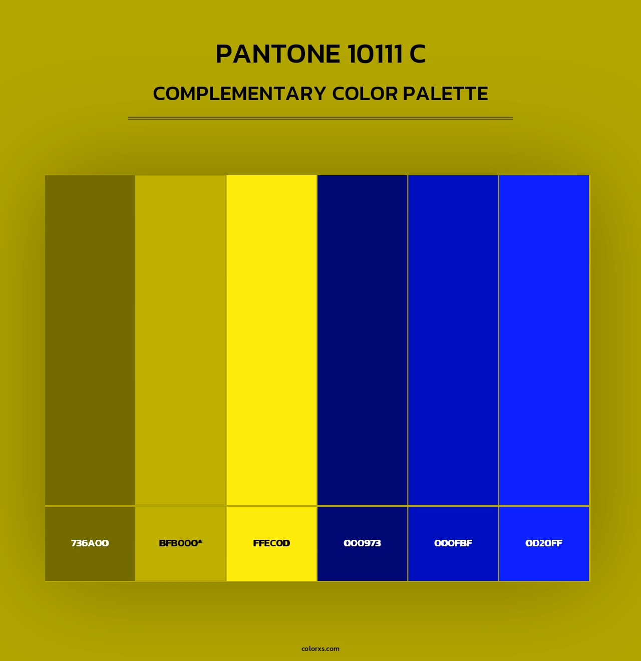 PANTONE 10111 C - Complementary Color Palette
