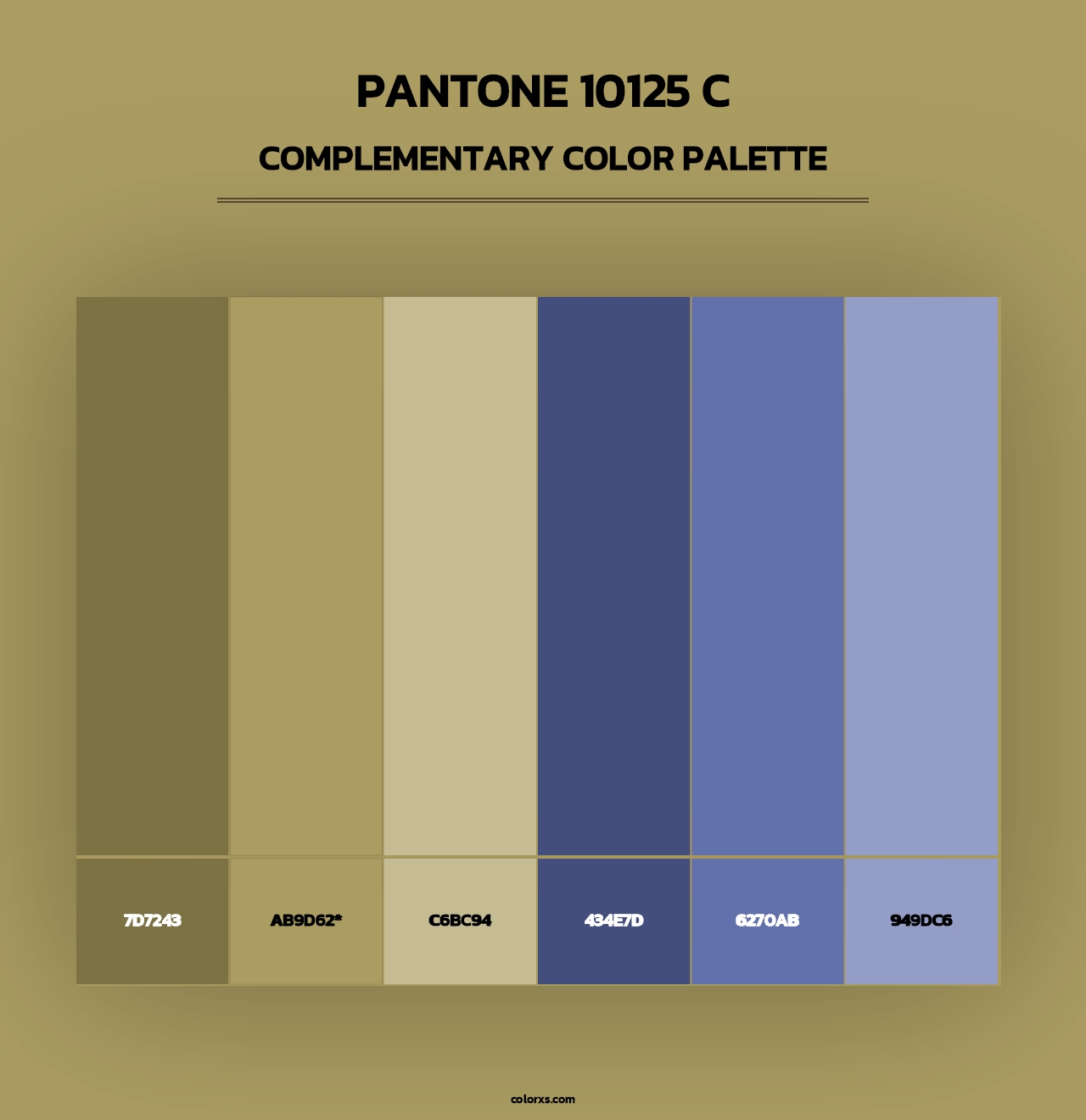 PANTONE 10125 C - Complementary Color Palette
