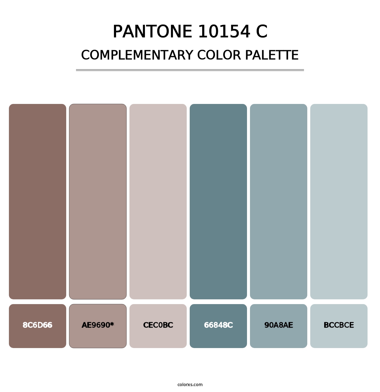PANTONE 10154 C - Complementary Color Palette