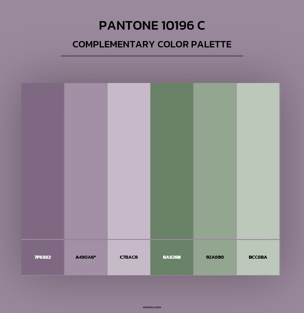 PANTONE 10196 C - Complementary Color Palette