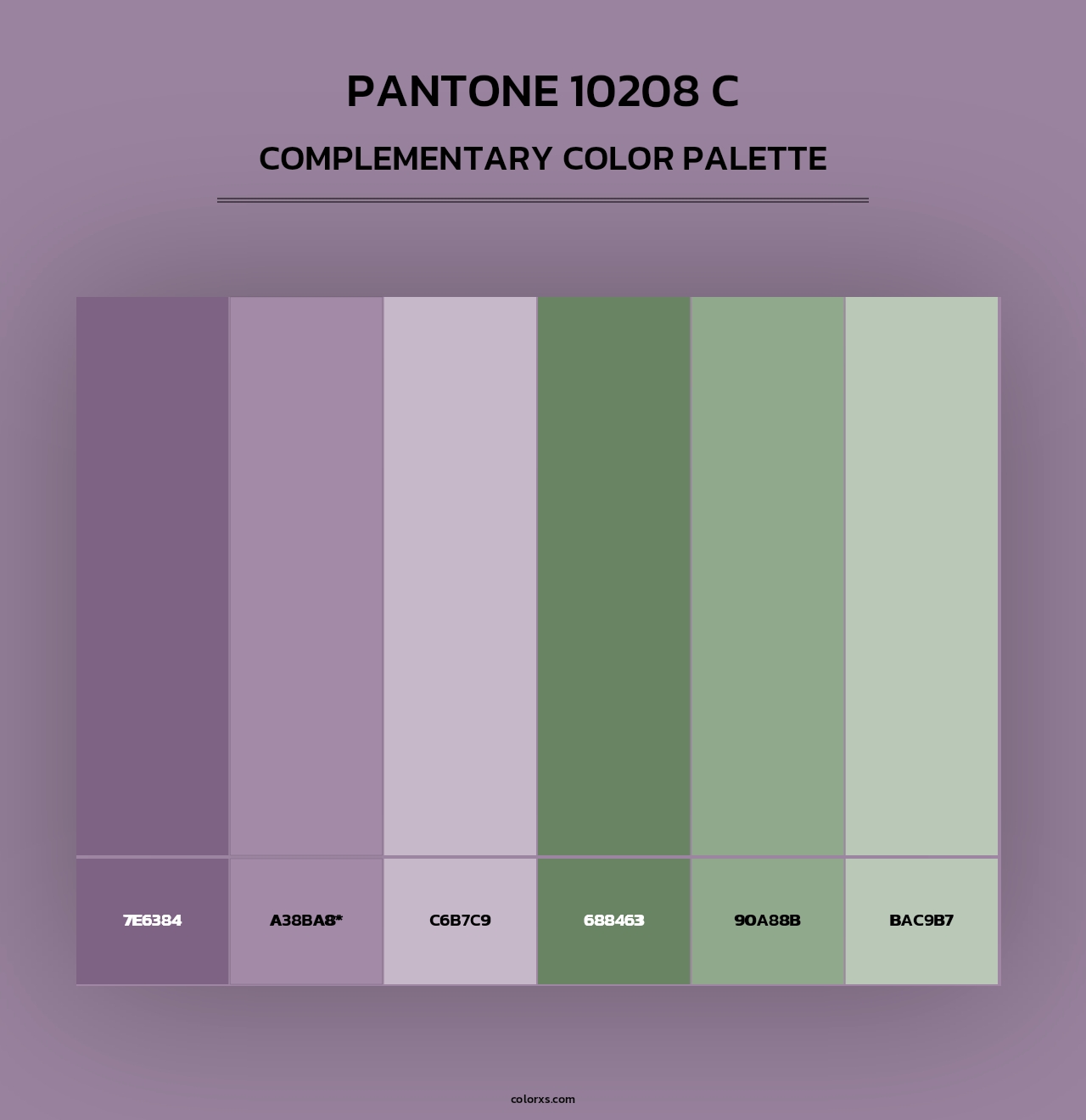 PANTONE 10208 C - Complementary Color Palette