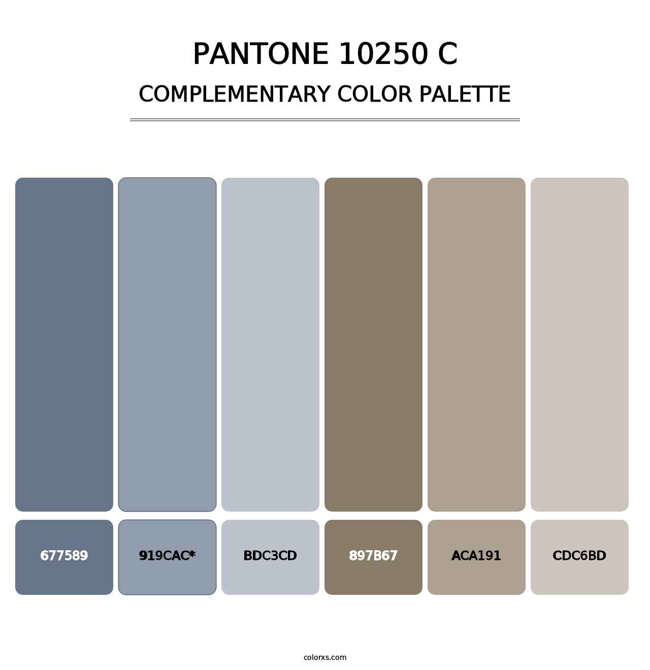 PANTONE 10250 C - Complementary Color Palette