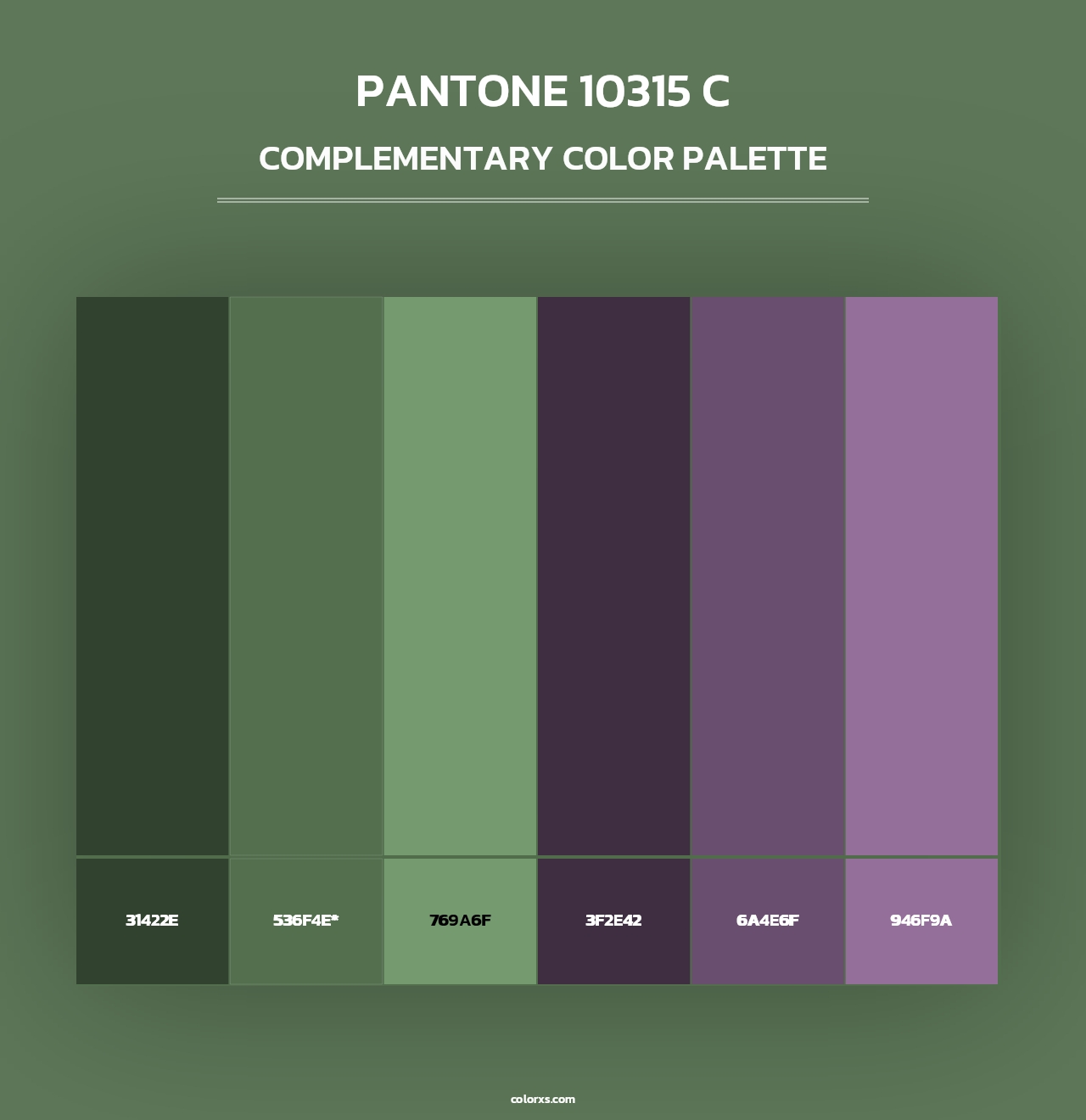 PANTONE 10315 C - Complementary Color Palette