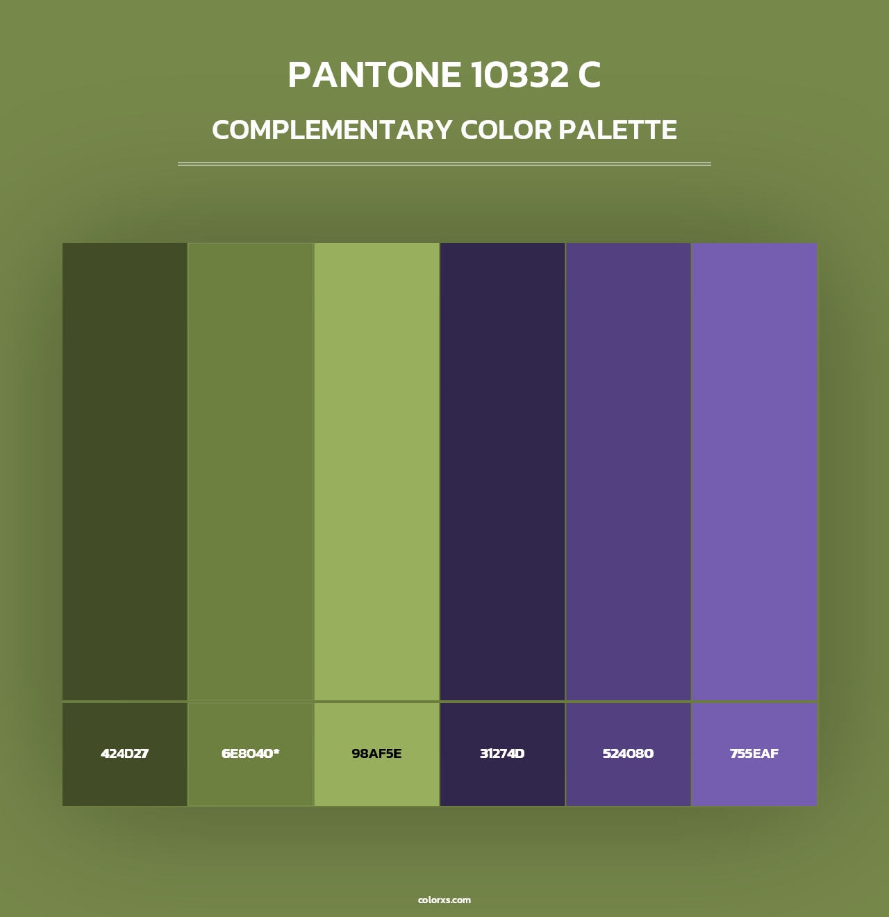 PANTONE 10332 C - Complementary Color Palette