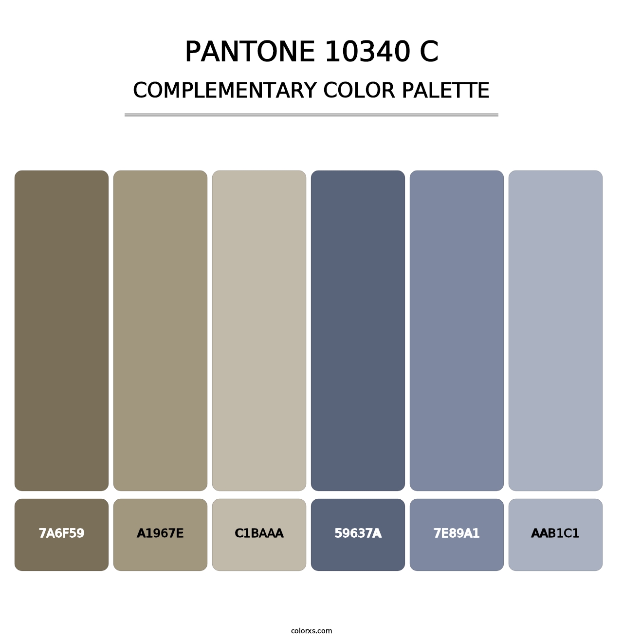 PANTONE 10340 C - Complementary Color Palette