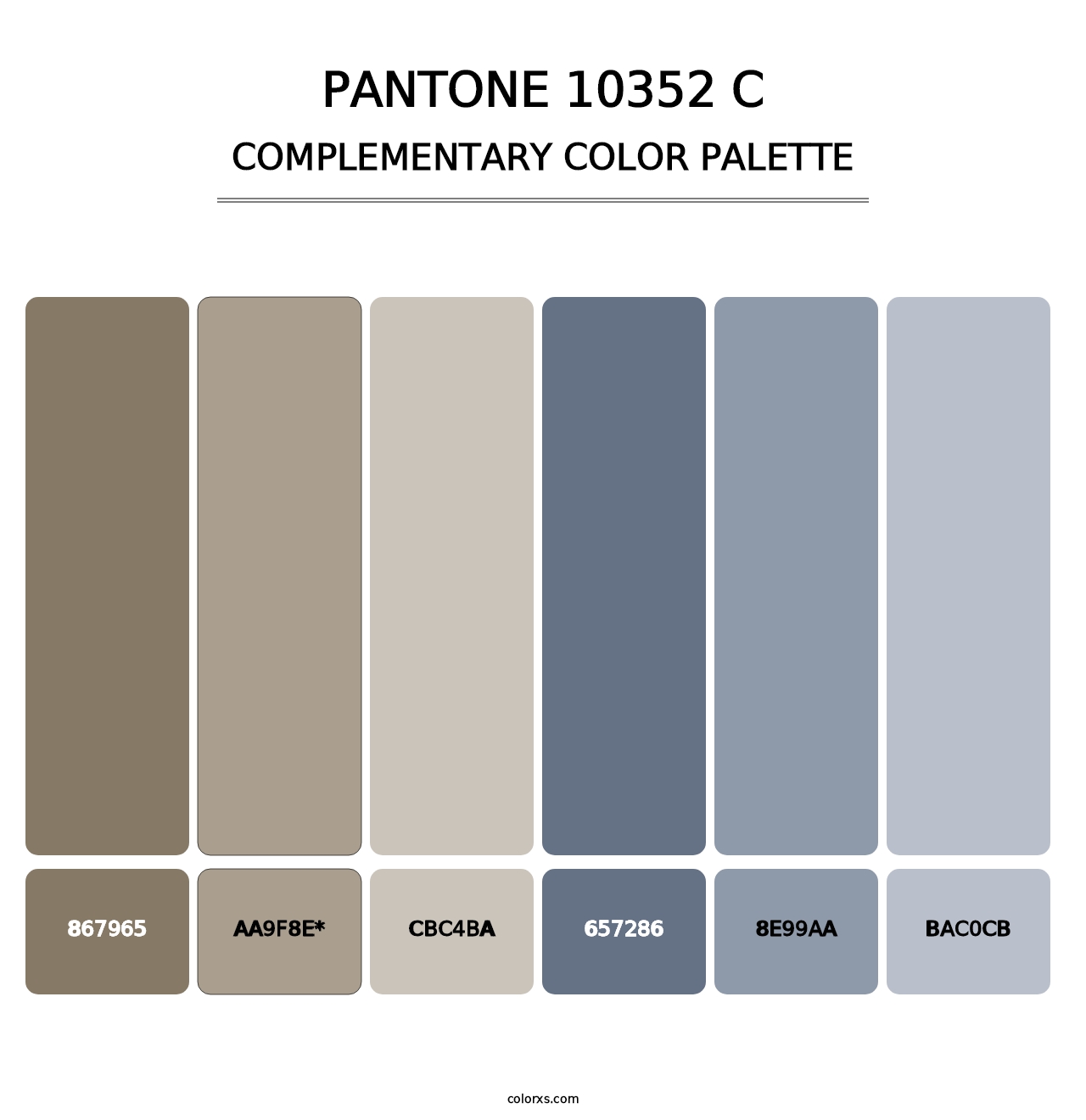 PANTONE 10352 C - Complementary Color Palette