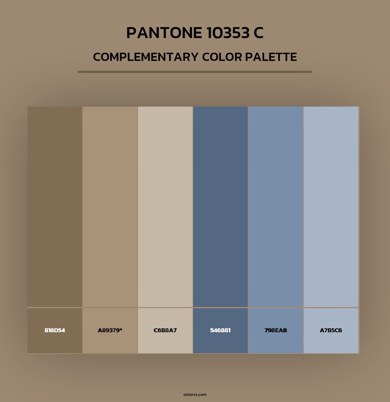 PANTONE 10353 C - Complementary Color Palette