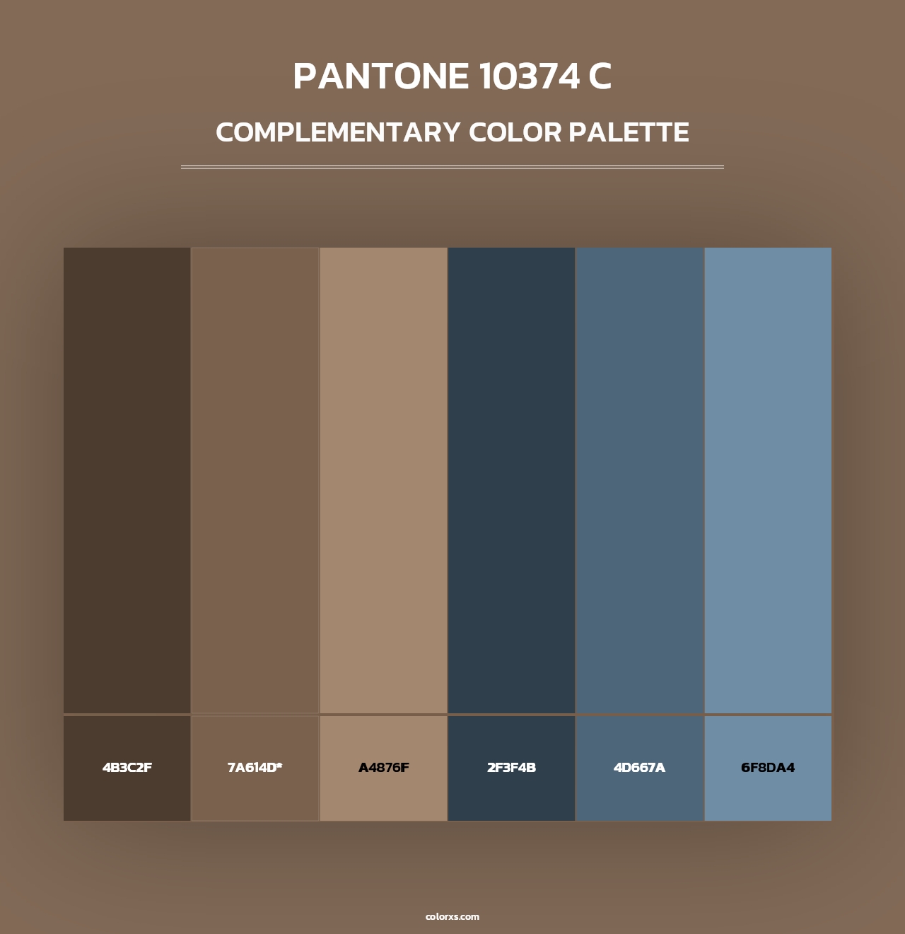 PANTONE 10374 C - Complementary Color Palette