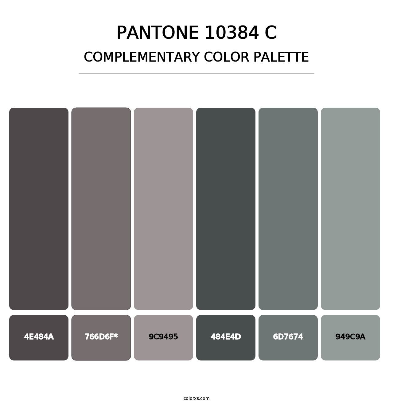 PANTONE 10384 C - Complementary Color Palette