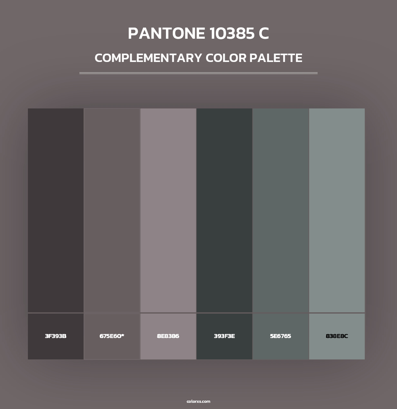 PANTONE 10385 C - Complementary Color Palette