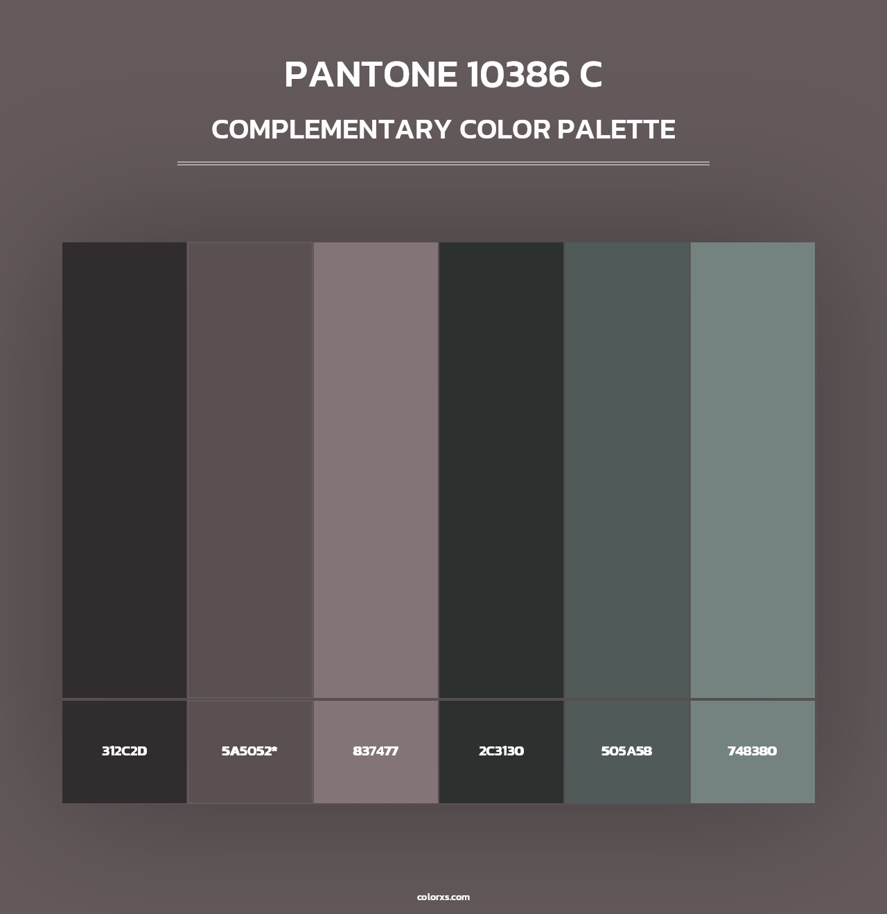 PANTONE 10386 C - Complementary Color Palette