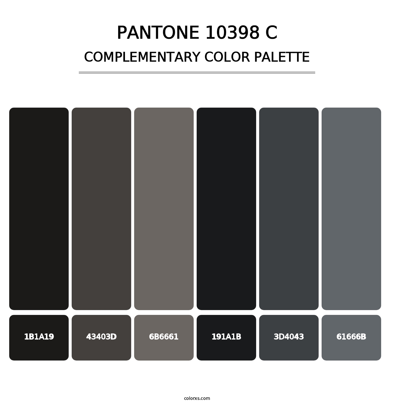 PANTONE 10398 C - Complementary Color Palette