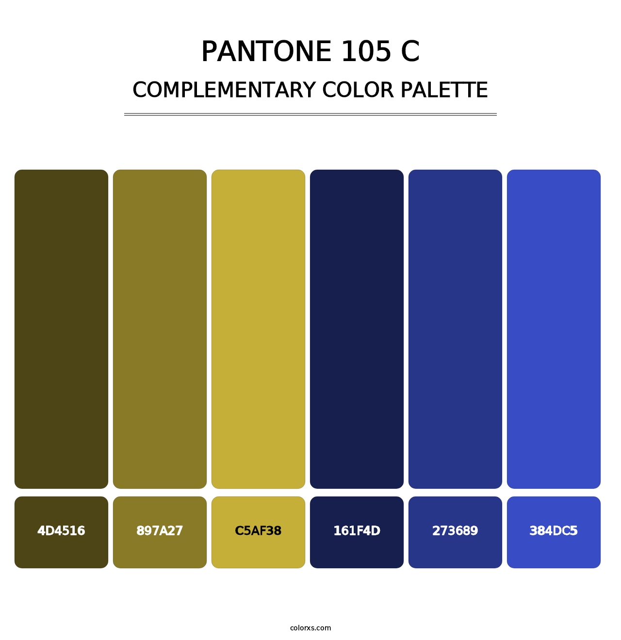 PANTONE 105 C - Complementary Color Palette