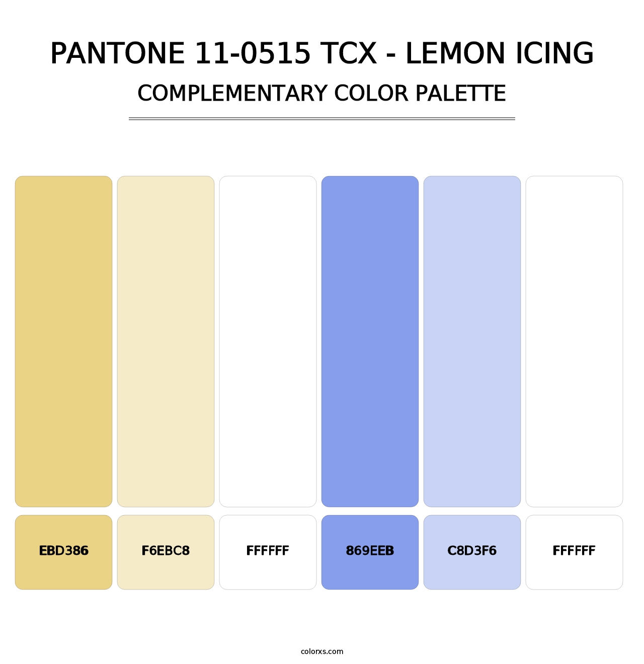 PANTONE 11-0515 TCX - Lemon Icing - Complementary Color Palette