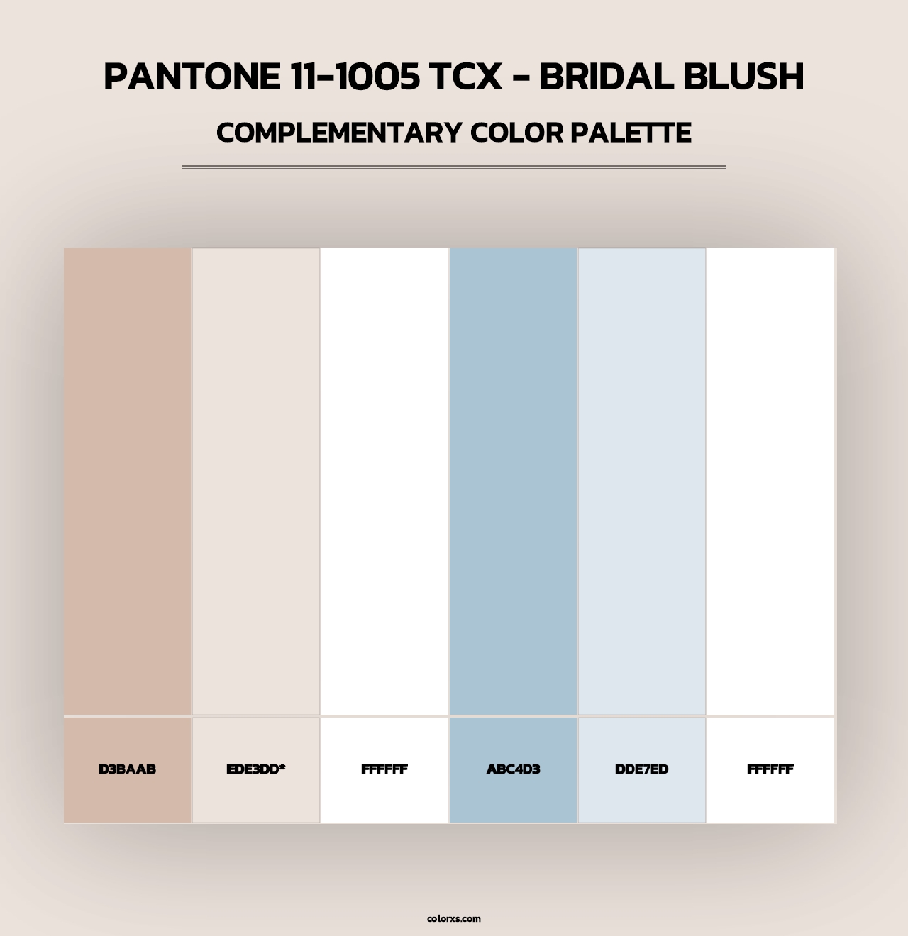 PANTONE 11-1005 TCX - Bridal Blush - Complementary Color Palette