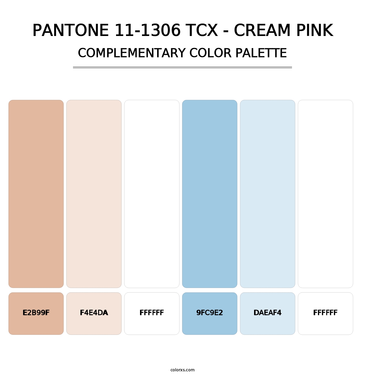 PANTONE 11-1306 TCX - Cream Pink - Complementary Color Palette