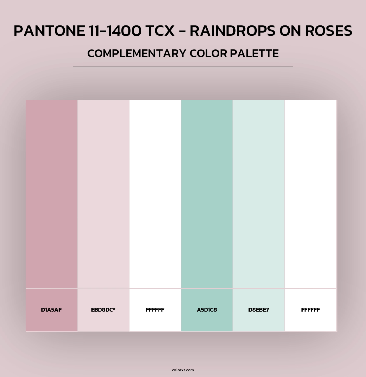 PANTONE 11-1400 TCX - Raindrops on Roses - Complementary Color Palette