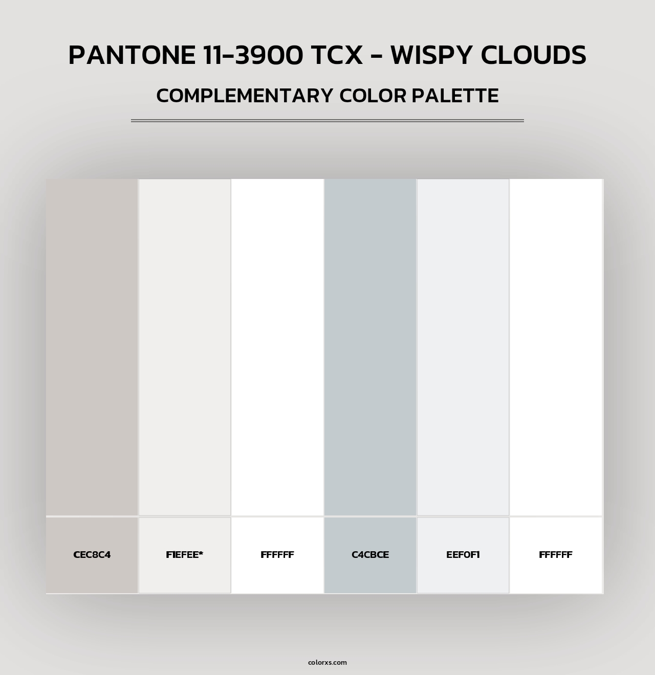 PANTONE 11-3900 TCX - Wispy Clouds - Complementary Color Palette