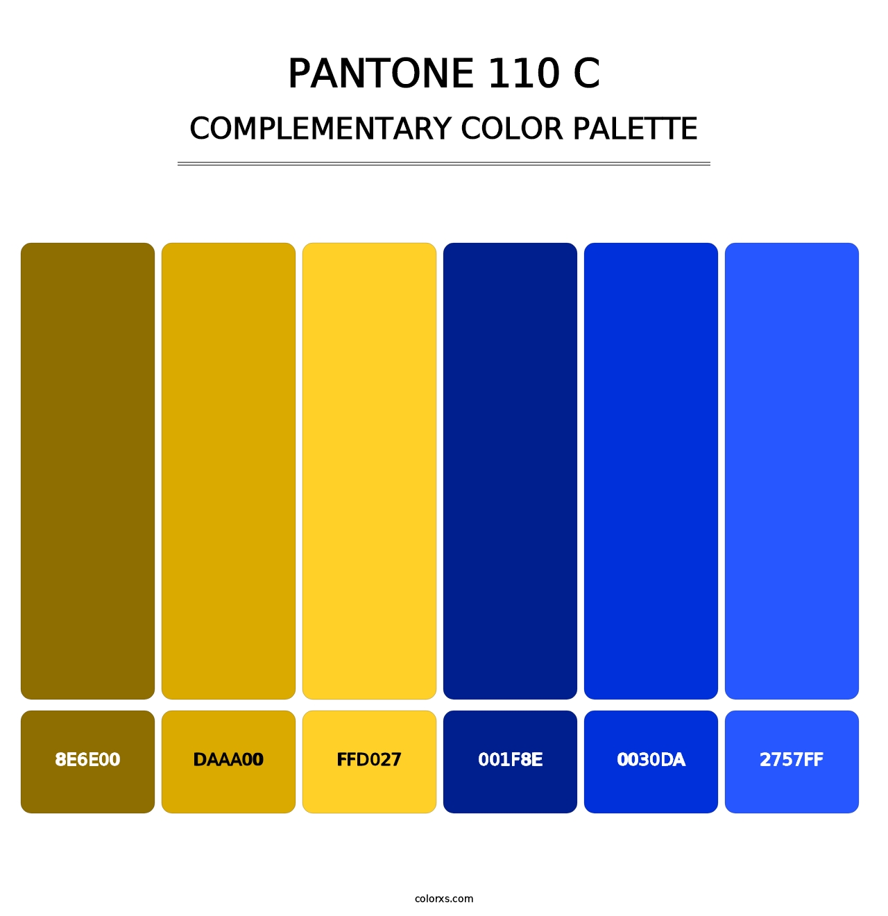 PANTONE 110 C - Complementary Color Palette