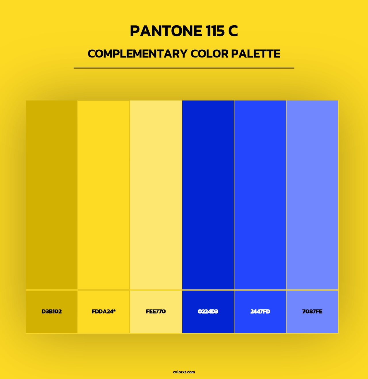 PANTONE 115 C - Complementary Color Palette