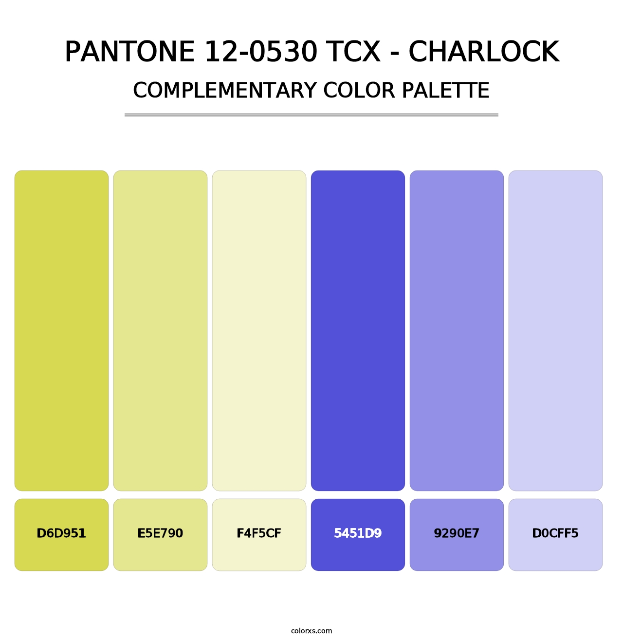PANTONE 12-0530 TCX - Charlock - Complementary Color Palette