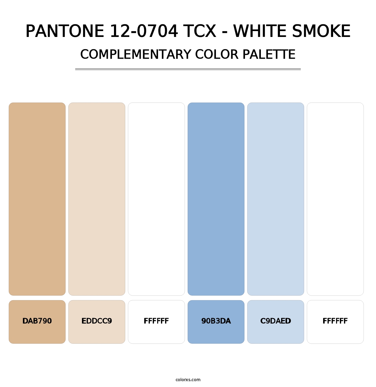 PANTONE 12-0704 TCX - White Smoke - Complementary Color Palette
