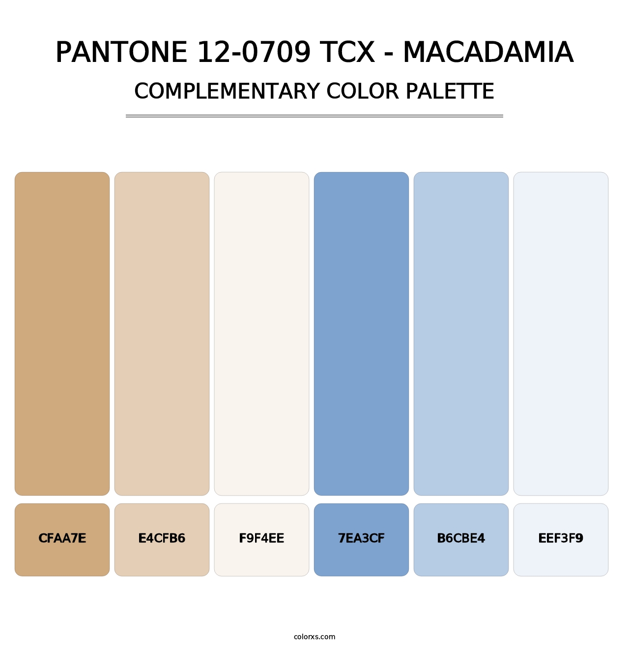 PANTONE 12-0709 TCX - Macadamia - Complementary Color Palette