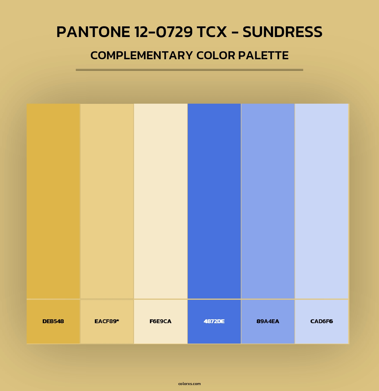PANTONE 12-0729 TCX - Sundress - Complementary Color Palette