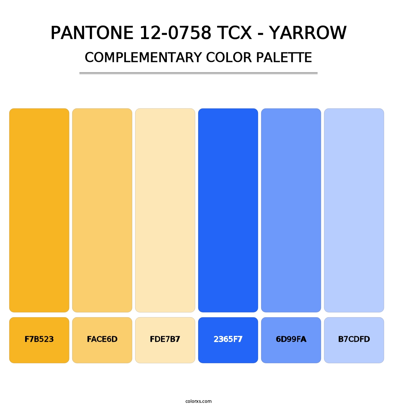 PANTONE 12-0758 TCX - Yarrow - Complementary Color Palette