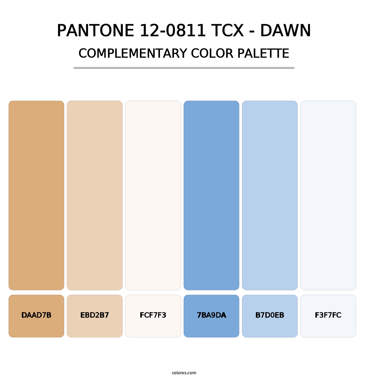 PANTONE 12-0811 TCX - Dawn - Complementary Color Palette