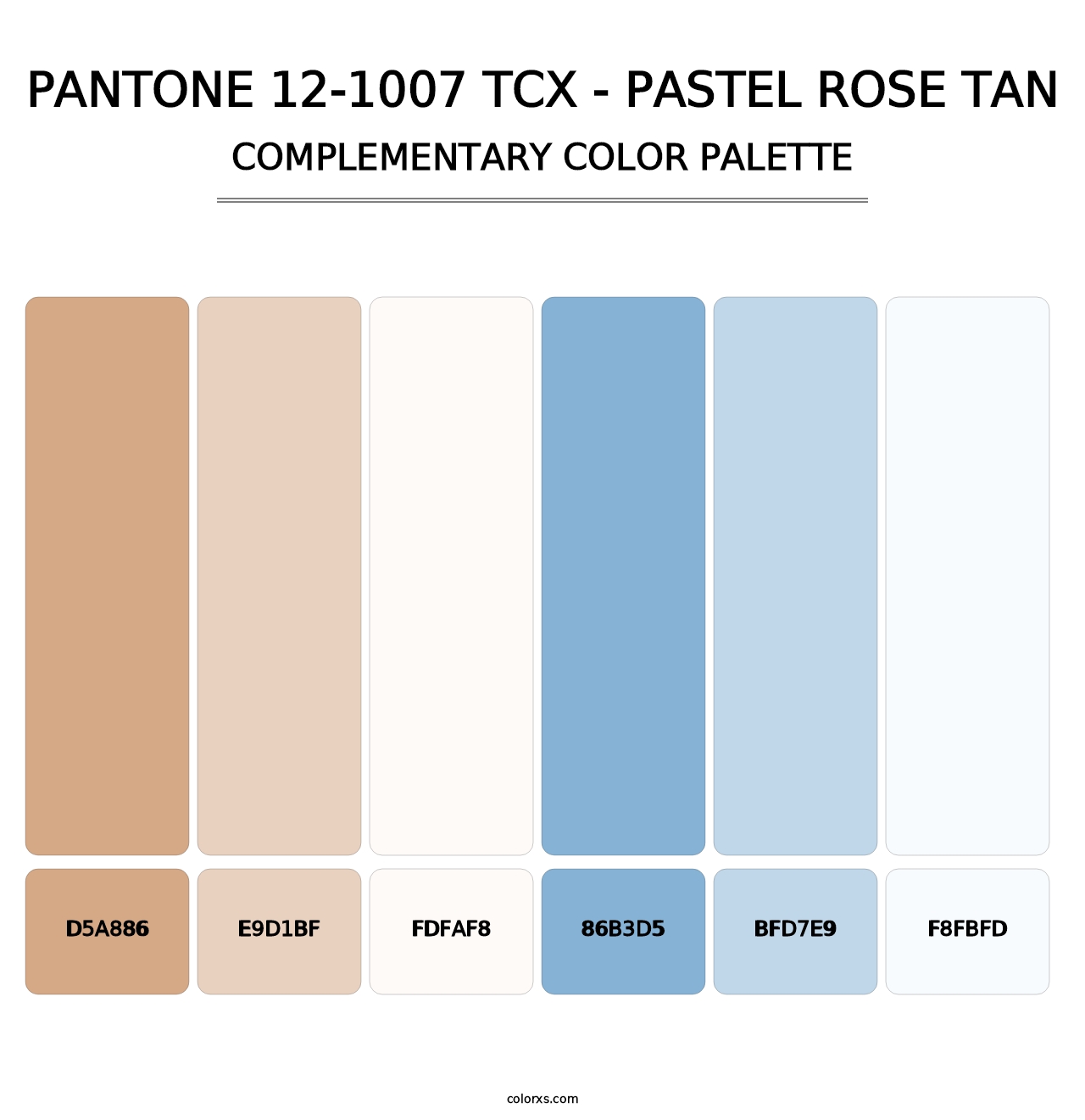 PANTONE 12-1007 TCX - Pastel Rose Tan - Complementary Color Palette