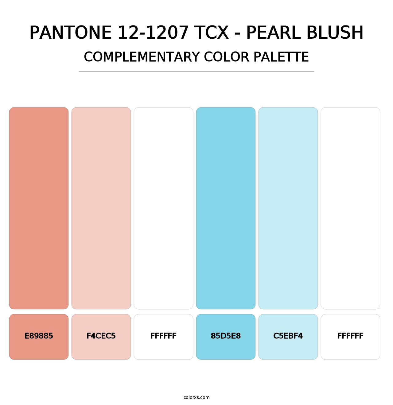 PANTONE 12-1207 TCX - Pearl Blush - Complementary Color Palette