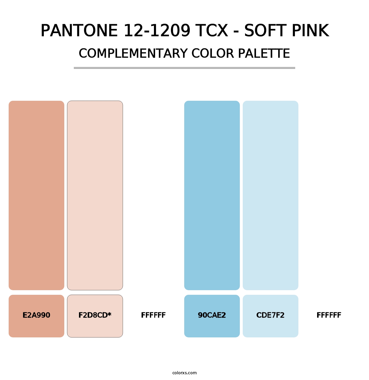 PANTONE 12-1209 TCX - Soft Pink - Complementary Color Palette