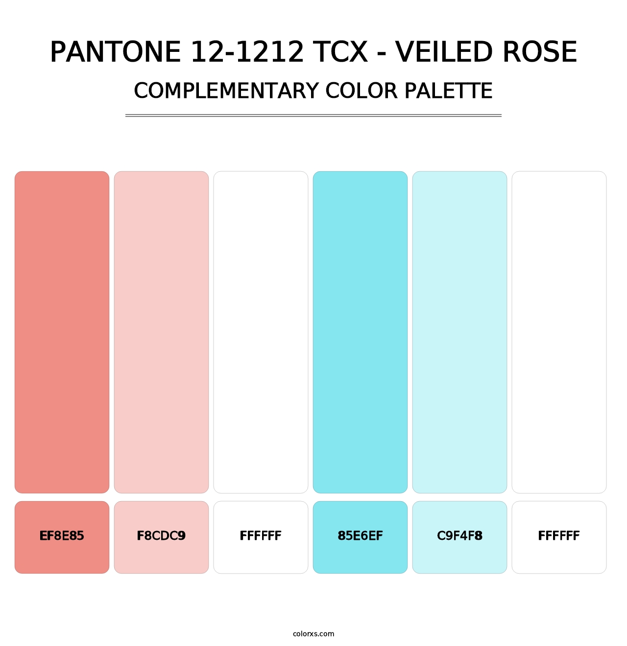 PANTONE 12-1212 TCX - Veiled Rose - Complementary Color Palette