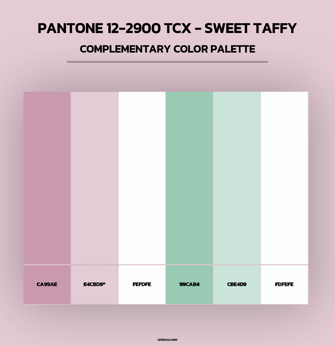 PANTONE 12-2900 TCX - Sweet Taffy - Complementary Color Palette