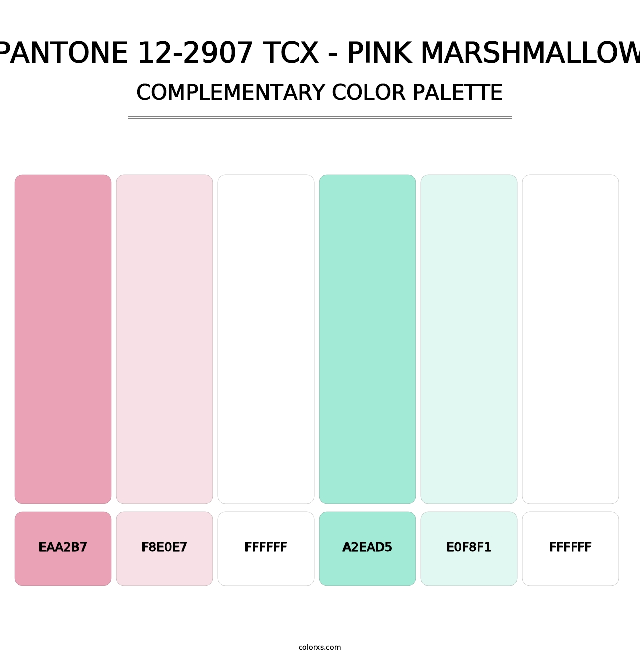 PANTONE 12-2907 TCX - Pink Marshmallow - Complementary Color Palette