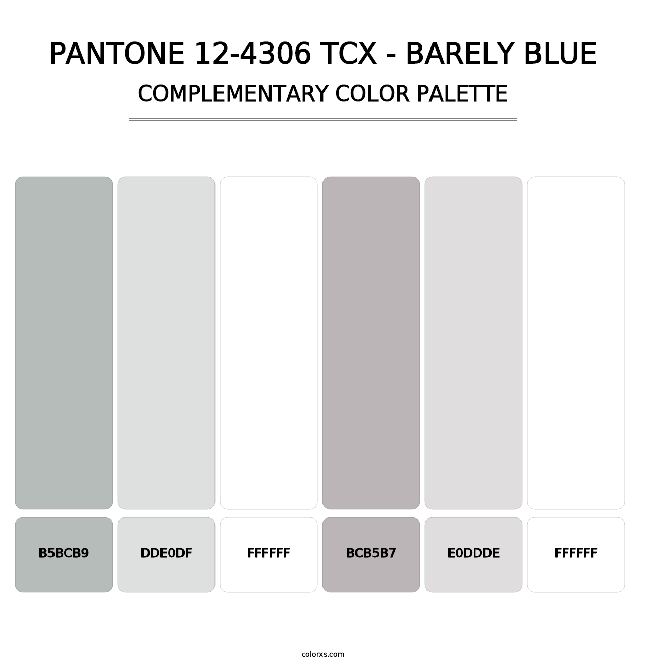 PANTONE 12-4306 TCX - Barely Blue - Complementary Color Palette
