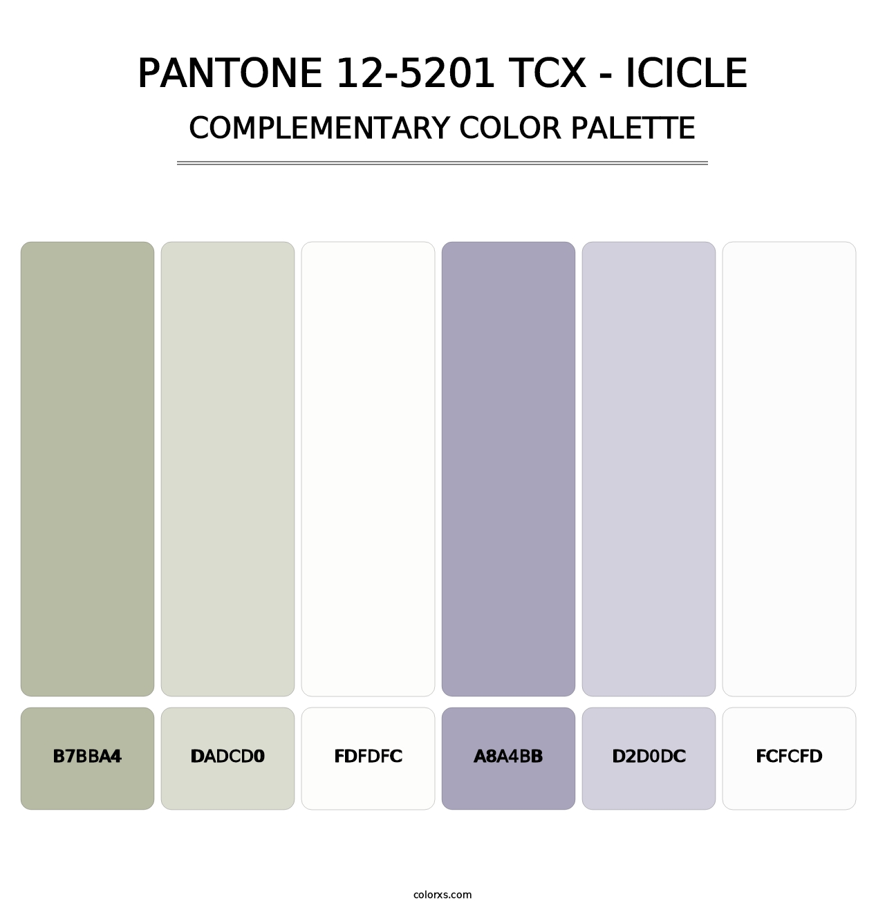 PANTONE 12-5201 TCX - Icicle - Complementary Color Palette
