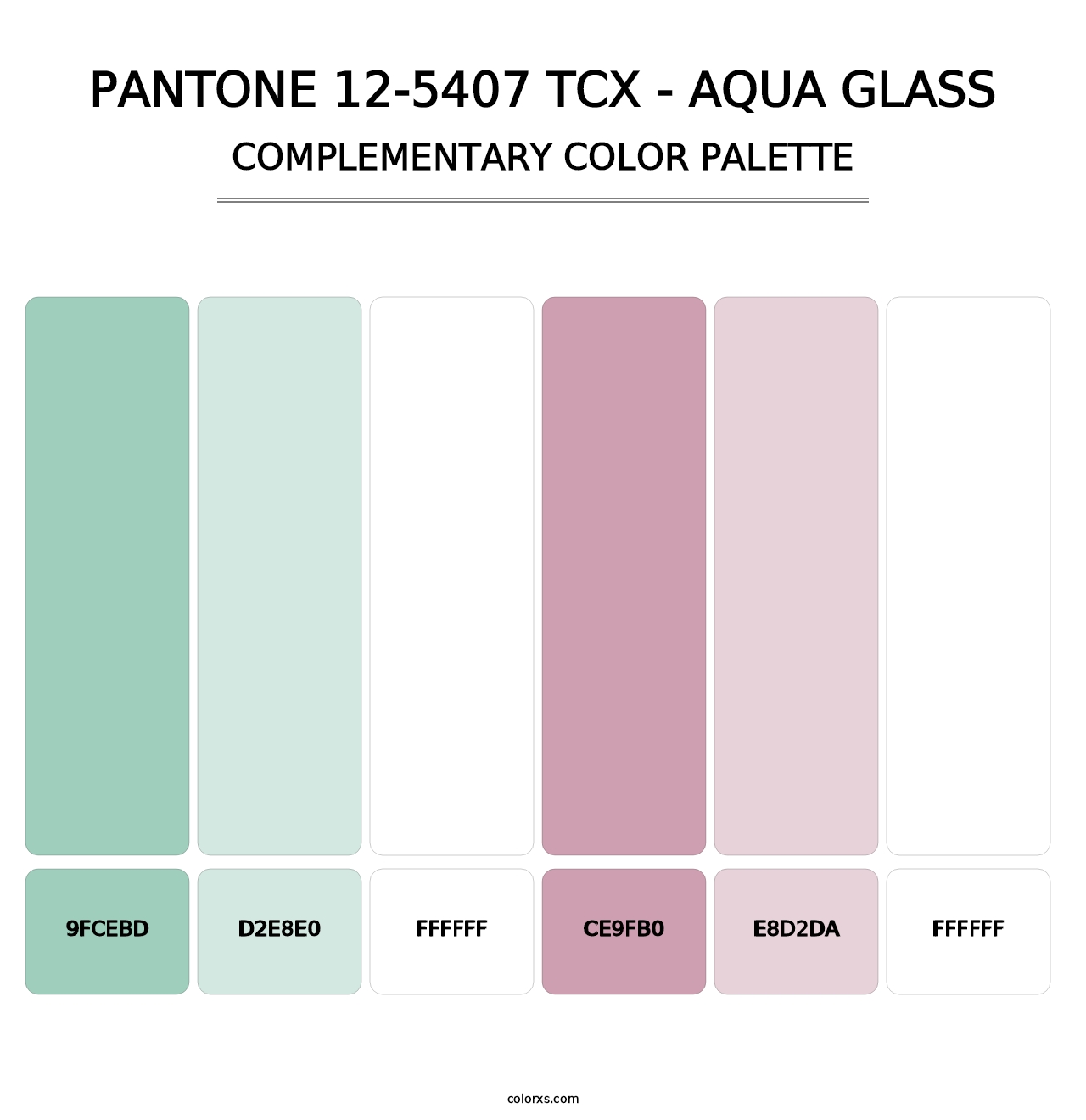 PANTONE 12-5407 TCX - Aqua Glass - Complementary Color Palette