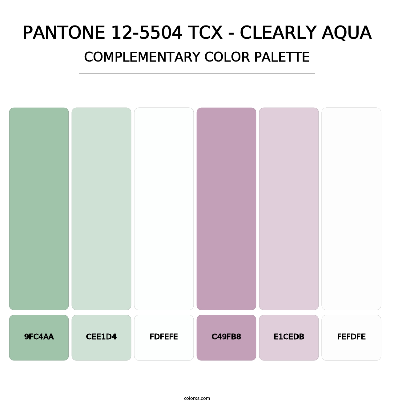 PANTONE 12-5504 TCX - Clearly Aqua - Complementary Color Palette